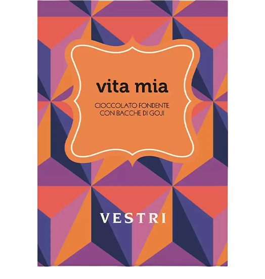 Çokollatë e zezë Vestri Vita Mia 50g me mana goji